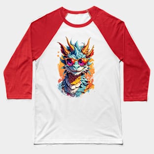 Cool Dragon in Sunglasses Baseball T-Shirt